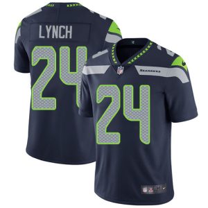 Nike Seahawks #24 Marshawn Lynch Steel Blue Team Color Men's Stitched NFL Vapor Untouchable Limited Jersey - Custom Name
