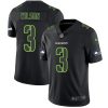 Nike Seahawks #3 Russell Wilson Black Men's Stitched NFL Limited Rush Impact Jersey - Custom Name