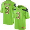 Nike Seahawks #3 Russell Wilson Green Men's Stitched NFL Limited Gold Rush Jersey - Custom Name