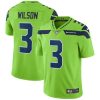 Nike Seahawks #3 Russell Wilson Green Men's Stitched NFL Limited Rush Jersey - Custom Name