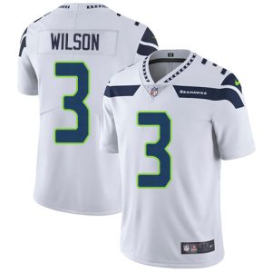 Nike Seahawks #3 Russell Wilson White Men's Stitched NFL Vapor Untouchable Limited Jersey - Custom Name