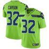 Nike Seahawks #32 Chris Carson Green Men's Stitched NFL Limited Rush Jersey - Custom Name