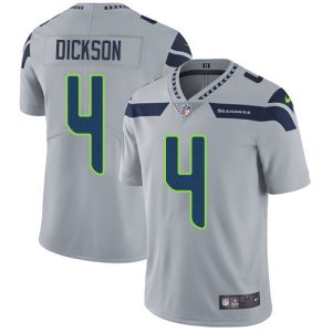 Nike Seahawks #4 Michael Dickson Grey Alternate Men's Stitched NFL Vapor Untouchable Limited Jersey - Custom Name