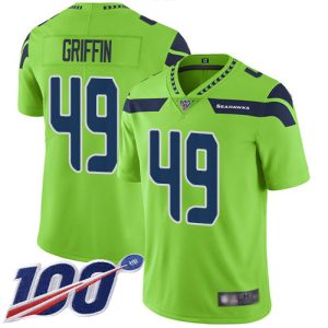 Nike Seahawks #49 Shaquem Griffin Green Men's Stitched NFL Limited Rush 100th Season Jersey - Custom Name