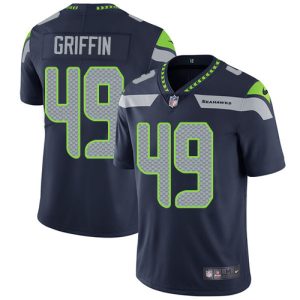 Nike Seahawks #49 Shaquem Griffin Steel Blue Team Color Men's Stitched NFL Vapor Untouchable Limited Jersey - Custom Name