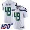 Nike Seahawks #49 Shaquem Griffin White Men's Stitched NFL 100th Season Vapor Limited Jersey - Custom Name