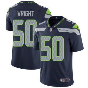 Nike Seahawks #50 K.J. Wright Steel Blue Team Color Men's Stitched NFL Vapor Untouchable Limited Jersey - Custom Name