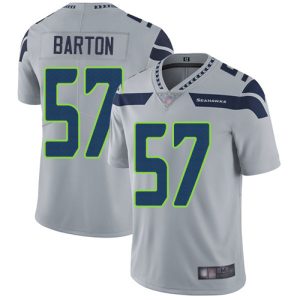 Nike Seahawks #57 Cody Barton Grey Alternate Men's Stitched NFL Vapor Untouchable Limited Jersey - Custom Name