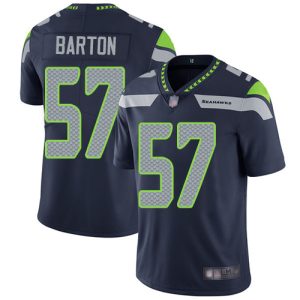 Nike Seahawks #57 Cody Barton Steel Blue Team Color Men's Stitched NFL Vapor Untouchable Limited Jersey - Custom Name