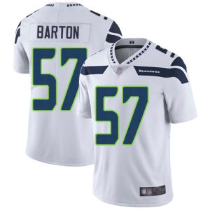 Nike Seahawks #57 Cody Barton White Men's Stitched NFL Vapor Untouchable Limited Jersey - Custom Name