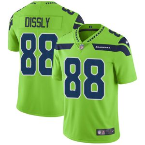 Nike Seahawks #88 Will Dissly Green Men's Stitched NFL Limited Rush Jersey - Custom Name