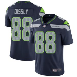 Nike Seahawks #88 Will Dissly Steel Blue Team Color Men's Stitched NFL Vapor Untouchable Limited Jersey - Custom Name