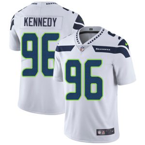 Nike Seahawks #96 Cortez Kennedy White Men's Stitched NFL Vapor Untouchable Limited Jersey - Custom Name