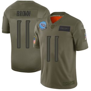 Nike Titans #11 A.J. Brown Camo Men's Stitched NFL Limited 2019 Salute To Service Jersey - Custom Name