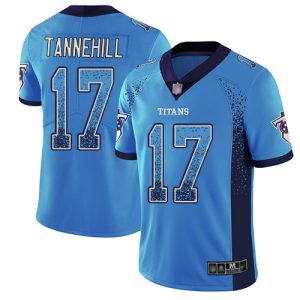 Nike Titans #17 Ryan Tannehill Light Blue Alternate Men's Stitched NFL Limited Rush Drift Fashion Jersey - Custom Name