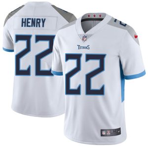 Nike Titans #22 Derrick Henry White Men's Stitched NFL Vapor Untouchable Limited Jersey - Custom Name