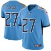 Nike Titans #27 Eddie George Light Blue Alternate Men's Stitched NFL Vapor Untouchable Limited Jersey - Custom Name