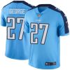 Nike Titans #27 Eddie George Light Blue Men's Stitched NFL Limited Rush Jersey - Custom Name