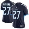Nike Titans #27 Eddie George Navy Blue Team Color Men's Stitched NFL Vapor Untouchable Limited Jersey - Custom Name