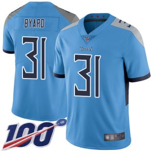 Nike Titans #31 Kevin Byard Light Blue Alternate Men's Stitched NFL 100th Season Vapor Limited Jersey - Custom Name