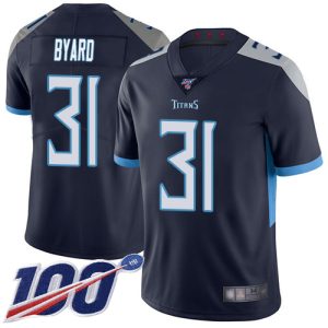 Nike Titans #31 Kevin Byard Navy Blue Team Color Men's Stitched NFL 100th Season Vapor Limited Jersey - Custom Name