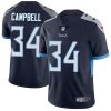 Nike Titans #34 Earl Campbell Navy Blue Team Color Men's Stitched NFL Vapor Untouchable Limited Jersey - Custom Name