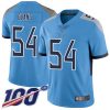 Nike Titans #54 Rashaan Evans Light Blue Alternate Men's Stitched NFL 100th Season Vapor Limited Jersey - Custom Name