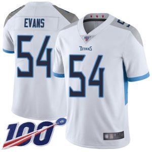 Nike Titans #54 Rashaan Evans White Men's Stitched NFL 100th Season Vapor Limited Jersey - Custom Name
