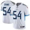 Nike Titans #54 Rashaan Evans White Men's Stitched NFL Vapor Untouchable Limited Jersey - Custom Name