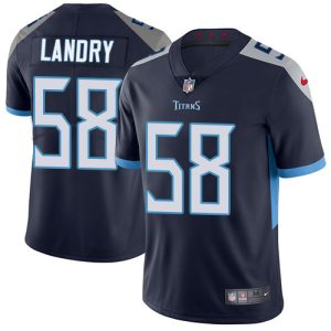 Nike Titans #58 Harold Landry Navy Blue Team Color Men's Stitched NFL Vapor Untouchable Limited Jersey - Custom Name