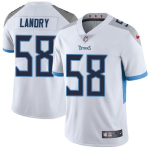 Nike Titans #58 Harold Landry White Men's Stitched NFL Vapor Untouchable Limited Jersey - Custom Name