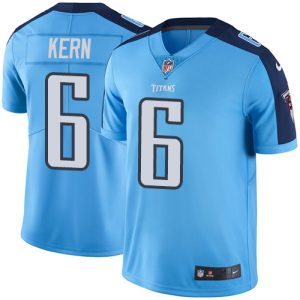 Nike Titans #6 Brett Kern Light Blue Men's Stitched NFL Limited Rush Jersey - Custom Name