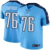 Nike Titans #76 Rodger Saffold Light Blue Men's Stitched NFL Limited Rush Jersey - Custom Name