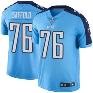 Nike Titans #76 Rodger Saffold Light Blue Men's Stitched NFL Limited Rush Jersey - Custom Name