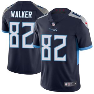 Nike Titans #82 Delanie Walker Navy Blue Team Color Men's Stitched NFL Vapor Untouchable Limited Jersey - Custom Name