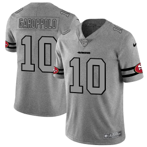 San Francisco 49ers #10 Jimmy Garoppolo Men's Nike Gray Gridiron II Vapor Untouchable Limited NFL Jersey - Custom Name