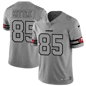 San Francisco 49ers #85 George Kittle Men's Nike Gray Gridiron II Vapor Untouchable Limited NFL Jersey - Custom Name