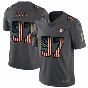 San Francisco 49ers #97 Nick Bosa Nike 2018 Salute to Service Retro USA Flag Limited NFL Jersey - Custom Name