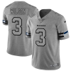 Seattle Seahawks #3 Russell Wilson Men's Nike Gray Gridiron II Vapor Untouchable Limited NFL Jersey - Custom Name