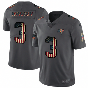 Tampa Bay Buccaneers #3 Jameis Winston Nike 2018 Salute to Service Retro USA Flag Limited NFL Jersey - Custom Name