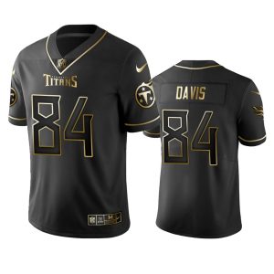 Titans #84 Corey Davis Men's Stitched NFL Vapor Untouchable Limited Black Golden Jersey - Custom Name