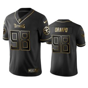 Titans #98 Brian Orakpo Men's Stitched NFL Vapor Untouchable Limited Black Golden Jersey - Custom Name