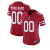 Women's San Francisco 49ers ACTIVE PLAYER Custom Red Vapor Untouchable Limited Stitched Jersey - Custom Name
