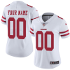 Women's San Francisco 49ers Customized White Vapor Untouchable Limited Stitched Jersey - Custom Name