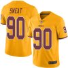 Nike Redskins #90 Montez Sweat Gold Men's Stitched NFL Limited Rush Jersey - Custom Name