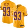 Nike Redskins #93 Jonathan Allen Gold Men's Stitched NFL Limited Rush Jersey - Custom Name