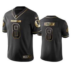 Redskins #8 Case Keenum Men's Stitched NFL Vapor Untouchable Limited Black Golden Jersey - Custom Name