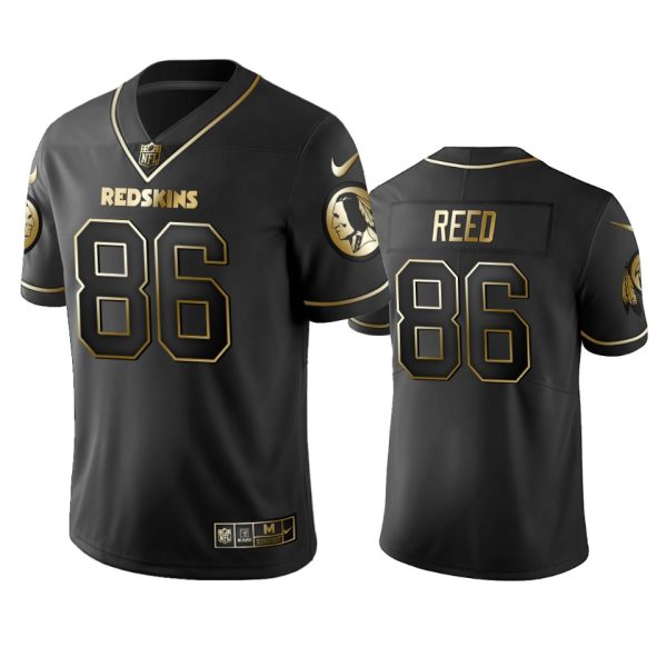 Redskins #86 Jordan Reed Men's Stitched NFL Vapor Untouchable Limited Black Golden Jersey - Custom Name