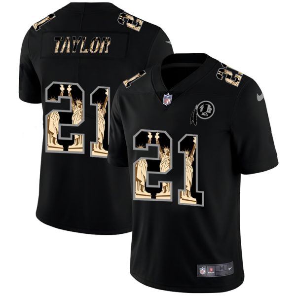 Washington Redskins #21 Sean Taylor Carbon Black Vapor Statue Of Liberty Limited NFL Jersey - Custom Name