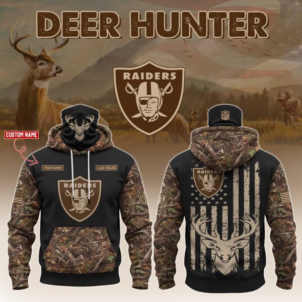 Las Vegas Raiders x Deer Hunting Hoodie Editions Limited